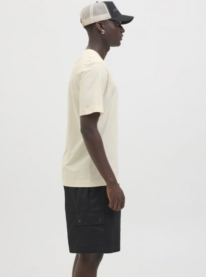 Jack & Jones Calma Crew Neck T-Shirt Sweet Corn - T-shirts - T-shirts Homme Grande Taille