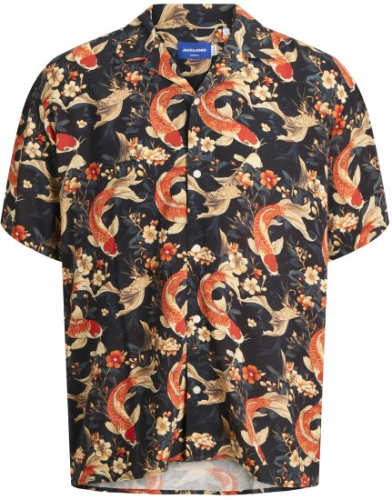 Jack & Jones Tokyo chemise hawaïenne imprimée marron foncé - Chemises - Chemises Grandes Tailles Hommes