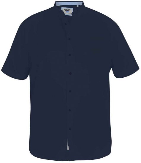 D555 James Short Sleeve Oxford Shirt Navy - Chemises - Chemises Grandes Tailles Hommes