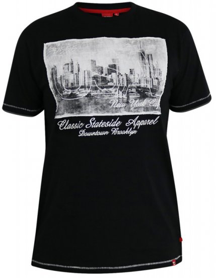 D555 Jayden T-shirt Black - T-shirts - T-shirts Homme Grande Taille