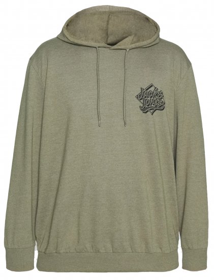 Jack & Jones Jorbrad Hoodie Dusty Olive - Sweatshirts & hoodies - Sweatshirts/Hoodies grande taille homme