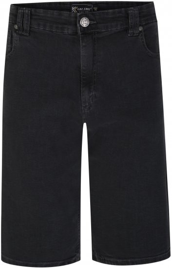 Kam Jeans 101 Stretch Jean Shorts Charcoal - Shorts - Shorts hommes grande taille