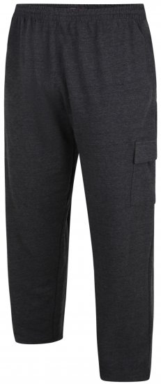 Kam Jeans Lightweight Sweatpants with Cargo pocket Charcoal - Pantalons/shorts de survêtement - Survêtement/jogging grandes tailles