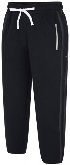 Kam Jeans 239 Stripe Jogger Black - Pantalons/shorts de survêtement - Survêtement/jogging grandes tailles