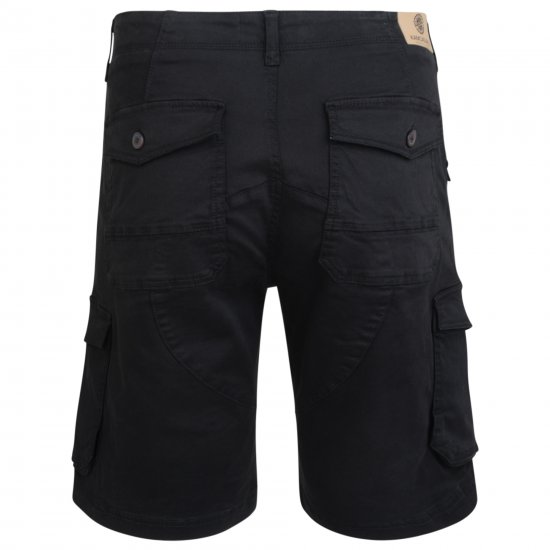 Kam Jeans 320 Cargoshorts Black - Shorts - Shorts hommes grande taille