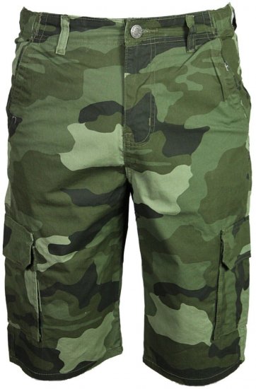 Kam Jeans 330 Cargoshorts Camo - Shorts - Shorts hommes grande taille