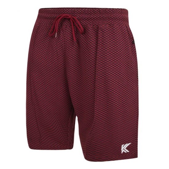Kam Jeans 3305 Jaquard Mesh Shorts Burgundy - Pantalons/shorts de survêtement - Survêtement/jogging grandes tailles