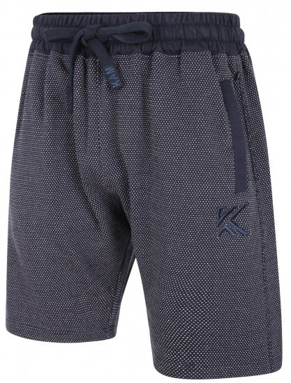 Kam Jeans 3310 Dobby Print Jog Shorts Indigo - Pantalons/shorts de survêtement - Survêtement/jogging grandes tailles
