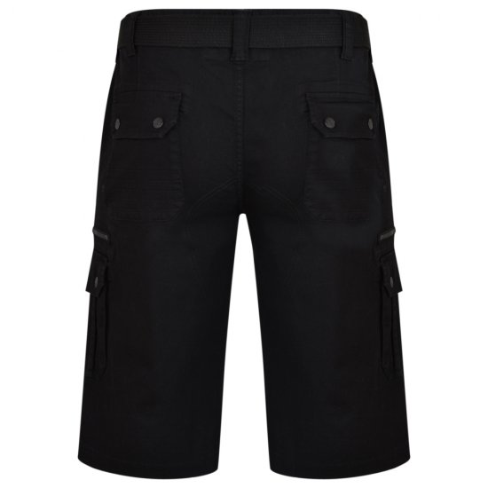 Kam Jeans 343 Cargoshorts Black - Shorts - Shorts hommes grande taille