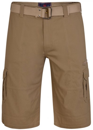 Kam Jeans 343 Cargoshorts Sand - Shorts - Shorts hommes grande taille