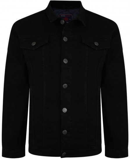Kam Jeans 405 Western Denim Jacket Black - Vestes - Vestes Homme Grandes Tailles