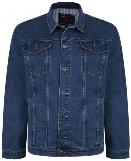 Kam Jeans 405 Western Denim Jacket Stonewash - Vestes - Vestes Homme Grandes Tailles