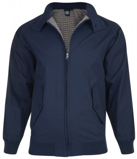 Kam Jeans Harrington-Jacket Navy - Vestes - Vestes Homme Grandes Tailles
