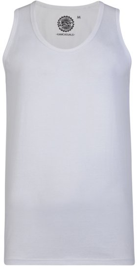Kam Jeans 500 Tank Top White - T-shirts - T-shirts Homme Grande Taille