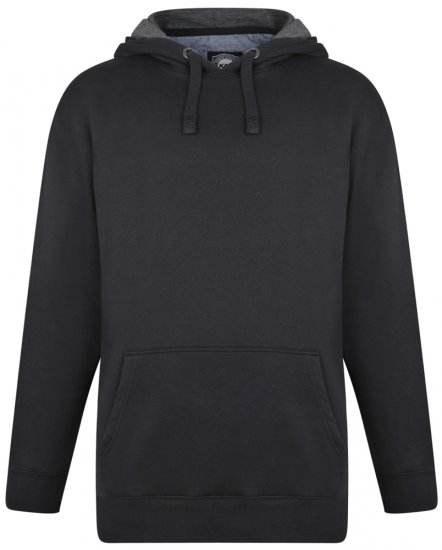 Kam Jeans Crew Neck Hoodie Black - Sweatshirts & hoodies - Sweatshirts/Hoodies grande taille homme
