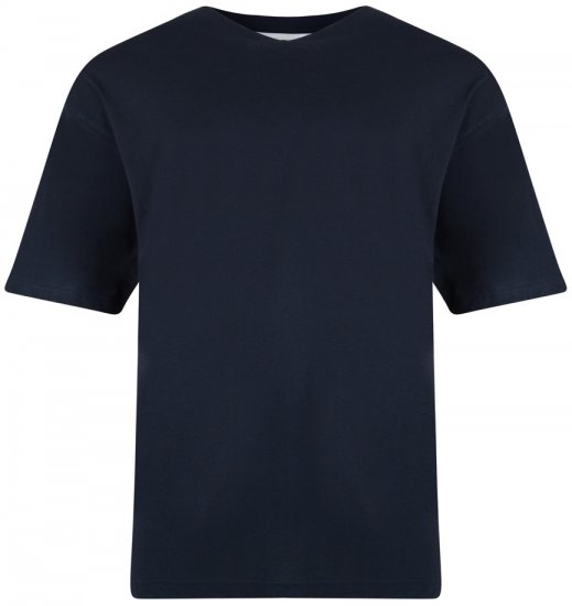 Kam Jeans V-neck T-shirt Navy - T-shirts - T-shirts Homme Grande Taille