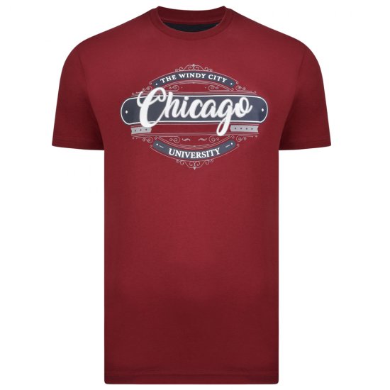 Kam Jeans 5253 T-shirt Burgundy - T-shirts - T-shirts Homme Grande Taille