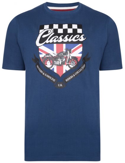 Kam Jeans 5280 T-shirt Navy - T-shirts - T-shirts Homme Grande Taille
