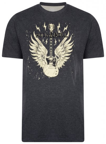 Kam Jeans 5283 T-shirt Charcoal - T-shirts - T-shirts Homme Grande Taille