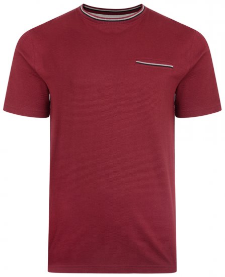 Kam Jeans 5285 T-shirt Burgundy - T-shirts - T-shirts Homme Grande Taille