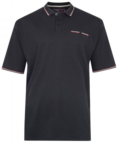 Kam Jeans 5291 Polo Black - Polos - Polos homme grande taille