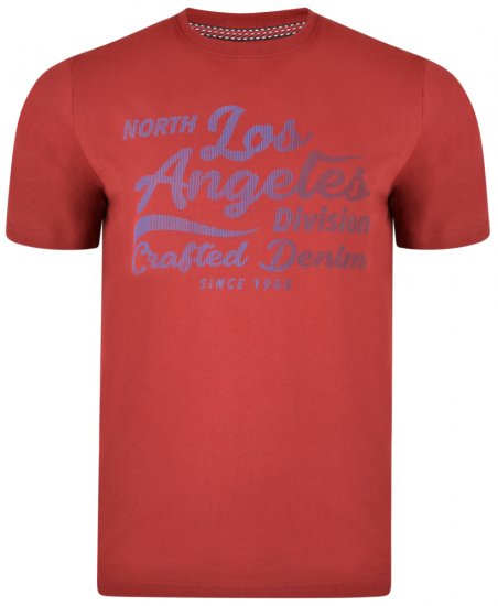 Kam Jeans 5302 T-shirt Burgundy - T-shirts - T-shirts Homme Grande Taille