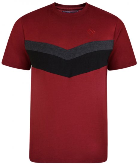 Kam Jeans 5306 T-shirt Burgundy - T-shirts - T-shirts Homme Grande Taille