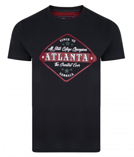 Kam Jeans 5333 Atlanta Tee Navy - T-shirts - T-shirts Homme Grande Taille