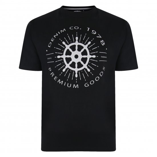 Kam Jeans 5348 T-shirt Vintage/Denim Twin Pack - T-shirts - T-shirts Homme Grande Taille