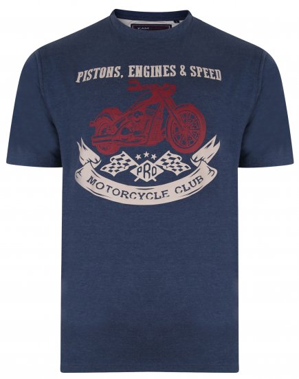 Kam Jeans 5351 Piston Motors Club T-shirt Insignia - T-shirts - T-shirts Homme Grande Taille