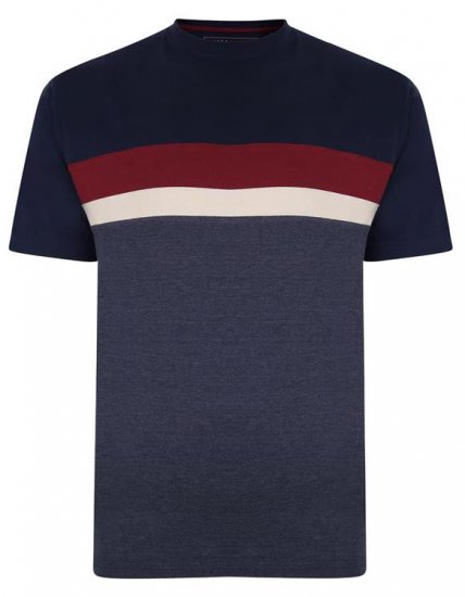 Kam Jeans 5356 Cut&Saw T-shirt Navy - T-shirts - T-shirts Homme Grande Taille