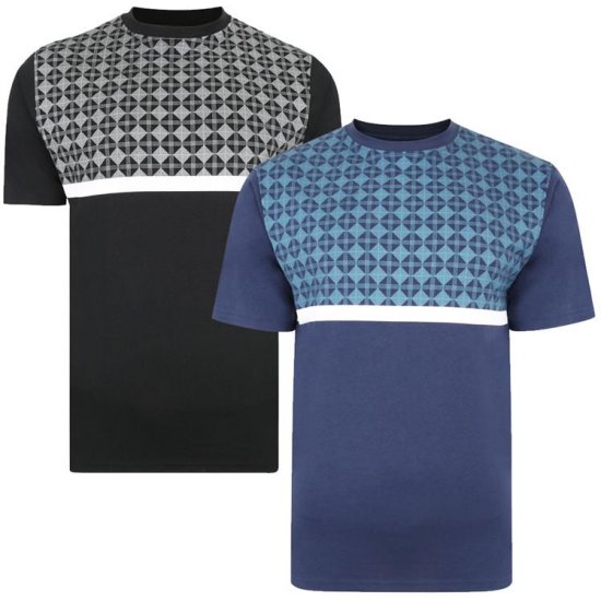 Kam Jeans 5366 Twin Pack Crew Neck T-Shirts - T-shirts - T-shirts Homme Grande Taille