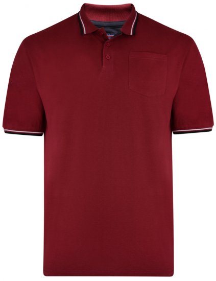 Kam Jeans 5400 Polo Burgundy - Polos - Polos homme grande taille