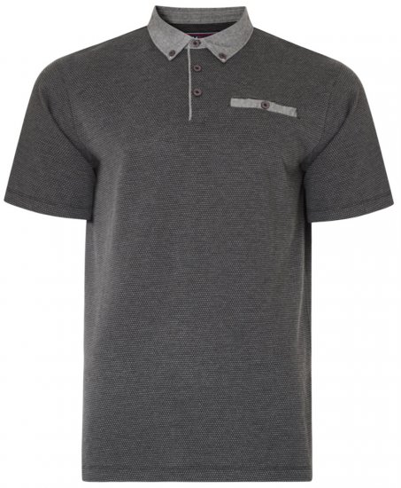 Kam Jeans 5402 T-shirt Charcoal - Polos - Polos homme grande taille