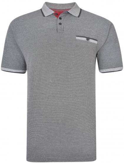 Kam Jeans 5416 Polo Black - Polos - Polos homme grande taille