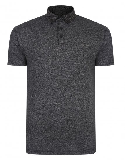 Kam Jeans Smart Look Polo Black - Polos - Polos homme grande taille