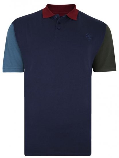 Kam Jeans 5437 Block Panel Pique Polo - Polos - Polos homme grande taille