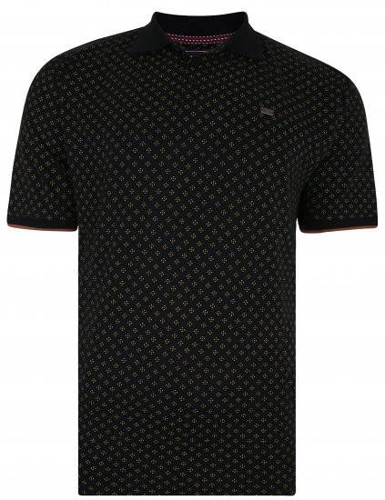 Kam Jeans 5440 Dobby Print Polo - Polos - Polos homme grande taille