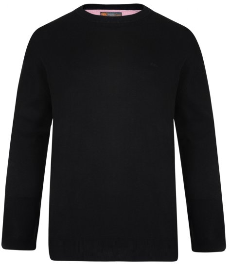 Kam Jeans Knitted Sweater Black - Sweatshirts & hoodies - Sweatshirts/Hoodies grande taille homme