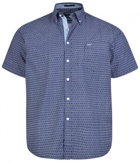 Kam Jeans 6170 Short Sleeve Shirt Navy - Chemises - Chemises Grandes Tailles Hommes