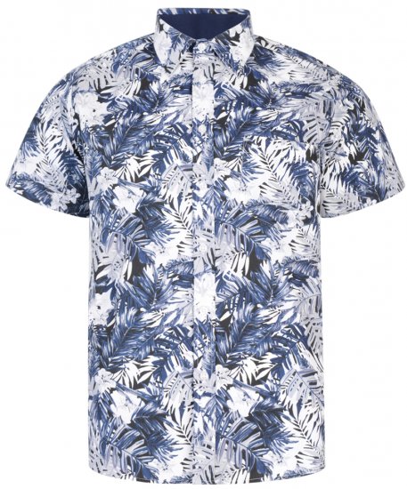 Kam Jeans 6179 Short Sleeve Shirt Navy - Chemises - Chemises Grandes Tailles Hommes