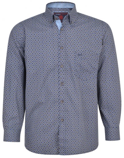 Kam Jeans 6196 LS Paisley Print Shirt - Chemises - Chemises Grandes Tailles Hommes