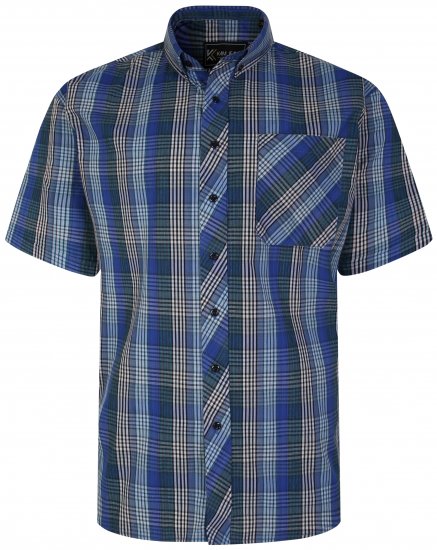 Kam Jeans 6250 Short sleeve Shirt Blue - Chemises - Chemises Grandes Tailles Hommes