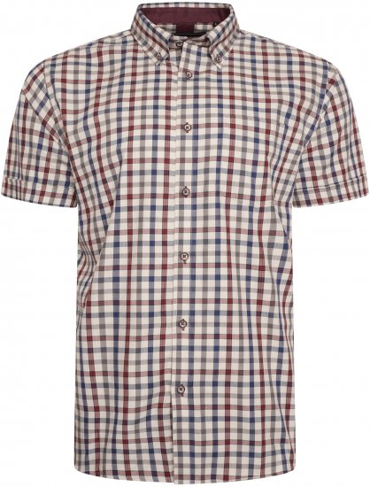 Kam Jeans 6282 Casual SS Check Shirt Multi-Colored - Chemises - Chemises Grandes Tailles Hommes