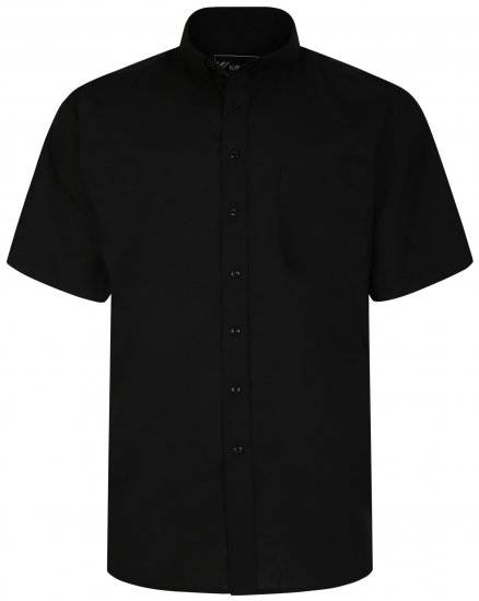 Kam Jeans 660 Classic Short Sleeve Office Shirt Black - Chemises - Chemises Grandes Tailles Hommes