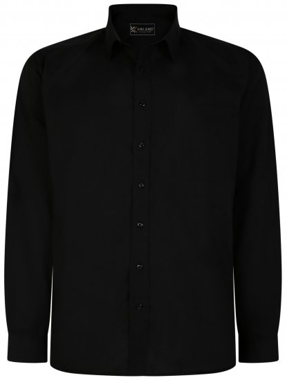 Kam Jeans 661 Classic Long Sleeve Office Shirt Black - Chemises - Chemises Grandes Tailles Hommes