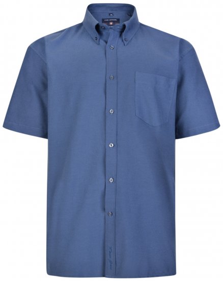 Kam Oxford Shirt Short sleeve Navy - Chemises - Chemises Grandes Tailles Hommes