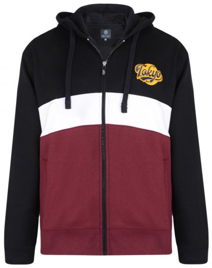 Kam Jeans 7002 Hoodie Burgundy - Sweatshirts & hoodies - Sweatshirts/Hoodies grande taille homme