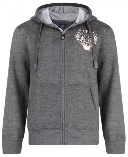 Kam Jeans 7003 Hoodie Charcoal - Sweatshirts & hoodies - Sweatshirts/Hoodies grande taille homme