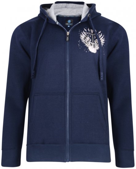 Kam Jeans 7003 Hoodie Navy - Sweatshirts & hoodies - Sweatshirts/Hoodies grande taille homme